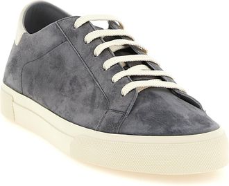 Brunello Cucinelli Mens Gray Calfskin Sneakers