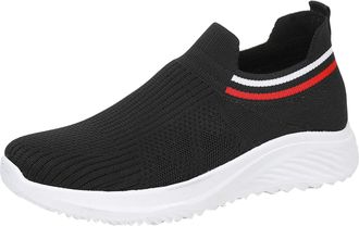 Generic Womens Lightweight Slip On Breathable Leisure Trainers Sneakers, Slip On Trainers For Women Lightweight Walking Running Shoes With Soft Sole Comfort D