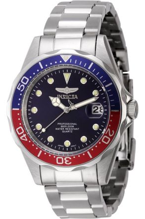 Invicta Pro Diver 45785 Herenhorloge - Quartz Uurwerk - Roestvrij Staal met Blauwe Wijzerplaat - 38 mm