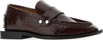 Ganni Womens Tacco Loafer Brown Leather