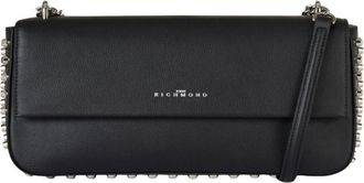 John Richmond Schoudertas met ketting schouderband en flapsluiting - Dames - Schoudertassen - Zwart - ONE Size - Leer - Tassen