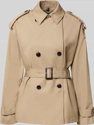 Tommy Hilfiger Regular Fit Trenchcoat aus reiner Baumwolle in Beige, Gr&ouml;&szlig;e XL