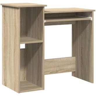 vidaXL Desk with Shelves Sonoma Oak 84x40x78 cm Engineered Wood Vidaxl