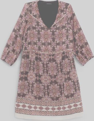 Ikks Womens Boho Print Short Dress - Pink - Size 14 UK