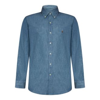 Polo Ralph Lauren Heren, Overhemden, Blauw, Maat: 2XL Katoen