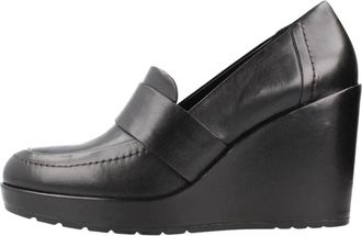 Geox Manilva Enkellaars - Dames - Sleehakken - Zwart - 38 1/2 EU - Leer - Schoenen