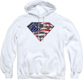 Gildan Superman All American Shield Adult Pull Over Hoodie / Hooded Sweatshirt