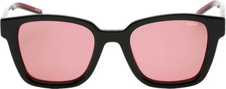 HUGO BOSS Womens Hugo Boss Burgundy Lensed Red Detail Black Sunglasses - Size: ONE size