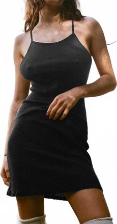 Gil Rodriguez Womens Pointelle Miro Mini Dress In Black