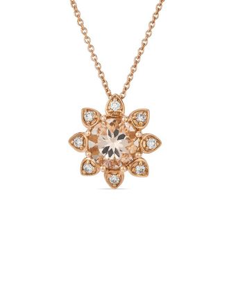 Le Vian 14K Rose Gold 1.00 Ct. Tw. Diamond & Morganite Pendant