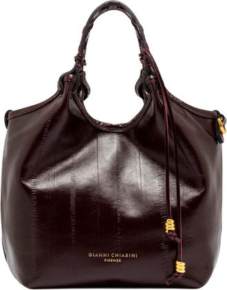 Gianni Chiarini Womens Leather Handbag Dua Antique Ruby Cow Handbags Hand Bags