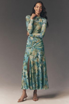 Bardot Lea Printed Mesh Midi Dress