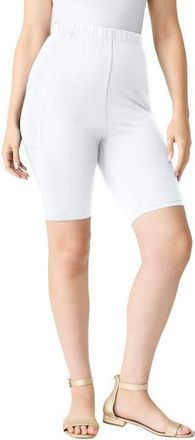 Roaman's Side-Pocket Bike Short in White at Nordstrom, Size 40
