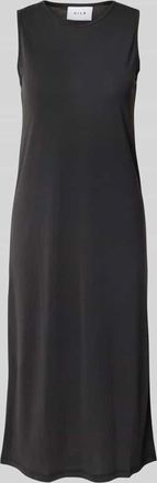 Vila Midikleid mit Rundhalsausschnitt Modell MODALA in Black, Gr&ouml;&szlig;e XS