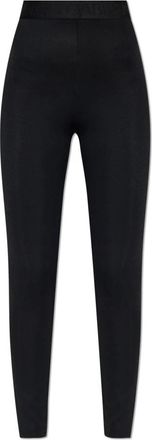 Dolce & Gabbana Leggings met logo - Dames - Leggings - Zwart - M - Broeken