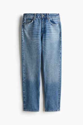 H&M Mom High Waist Ankle Jeans - Denimblau
