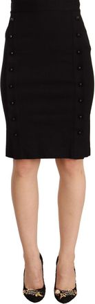 Gianfranco Ferre High Waist Viscose Knee Length Pencil Cut Womens Skirt