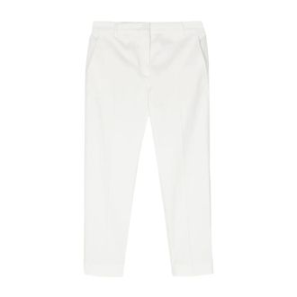 Max Mara Slim-fit Trousers, female, White, XS, Lince Trousers