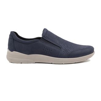 Ecco Ecco Irving 511644 Nubuck Leather Mens Slip On Shoes - Marine - Size:UK 10.5-11
