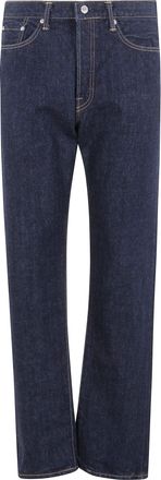 Edwin Blue Rinsed Kurabo Recycled High-Waisted Straight-Leg Jeans