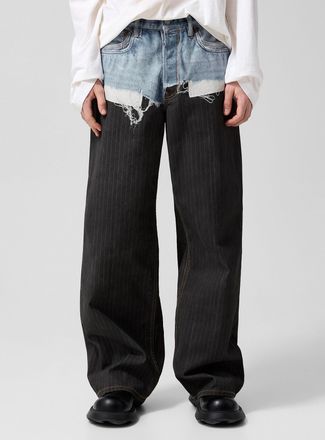 Acne Studios Mens Coated effect trompe-loeil pant