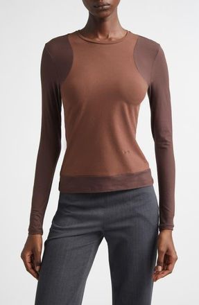 Paloma Wool Sombrita Colorblock Organic Cotton Jersey T-Shirt in Brown at Nordstrom, Size X-Small
