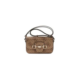 Guess Cross Body Bags, female, Brown, Size: ONE SIZE Janie Logo Convertible Xbody Flap