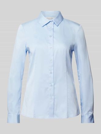 Christian Berg Hemdbluse mit Knopfleiste in Blau, Größe 38