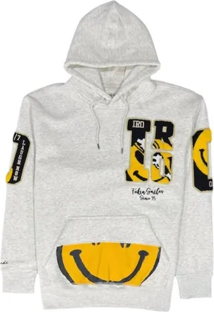 Iro-Ochi Mens Fakin Smiles Hoodie In Grey