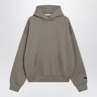 Fear of God Grey M&eacute;lange Hoodie With Logo Print