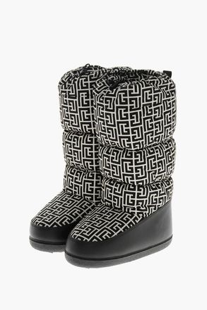 Balmain Stivali da Neve in Nylon con Monogram All-Over Balmain