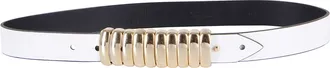 Federica Tosi Sculptural White Gold Button Belt