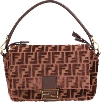 Fendi Dames, Tassen, Bruin, Maat: ONE Size Velours
