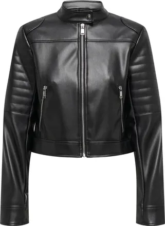 Only Lederimitatjacke »ONLSARAMY FAUX LEATH MOTO JACKET CC OTW« ohne Kapuze