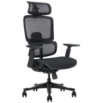 OEM Cromad Senior Se1400 Silla De Oficina - Altura Ajustable Con Elevador De Gas De Grado 4 - Reposacabezas Y Respaldo Regulables - Soporte Lumbar - Rueda