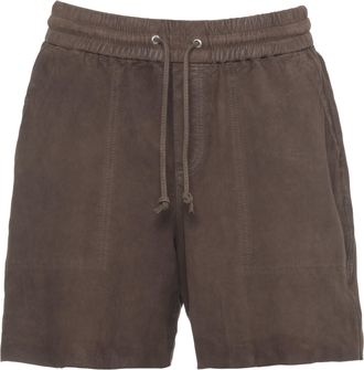 P.A.R.O.S.H. Brown Marfa Drawstring Suede Shorts