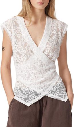 AllSaints Vera Lace Top in White at Nordstrom, Size 10