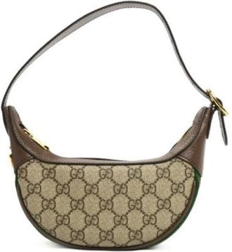 Gucci Pre-owned Shoulder Bags, female, Beige, Size: ONE SIZE Pre-owned Canvas gucci-bags