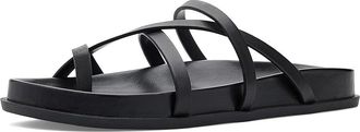 Calvin Klein Helden Womens Sandals Black Leather : 7.5 M
