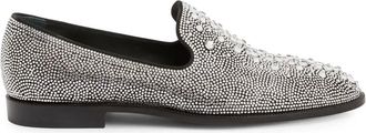 Giuseppe Zanotti Mocassini Anthime con decorazione di cristalli - Nero