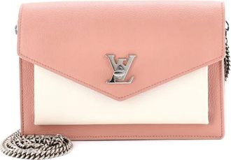 Louis Vuitton Mylockme Chain Pochette Leather clutch bag - Beige