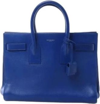 Saint Laurent Pre-owned Sac De Jour - Dames - Vintage Shopper - Blauw - ONE Size - Leer - Vintage