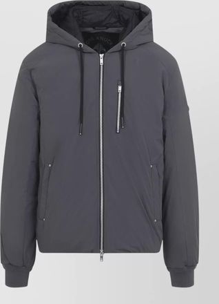 Moose Knuckles hooded bomber jacket