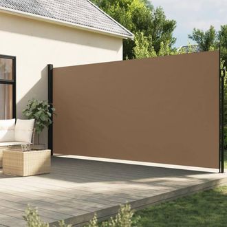 Berkfield Home Retractable Side Awning Taupe 200x500 cm