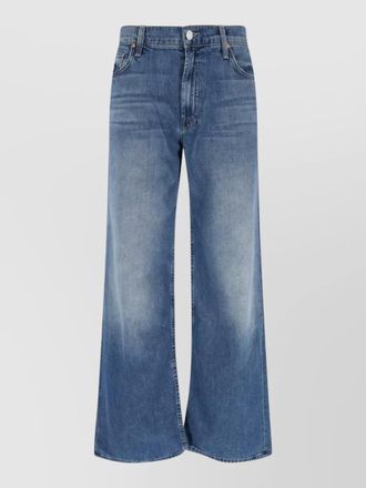 Mother wide leg trousers belt loops back pockets