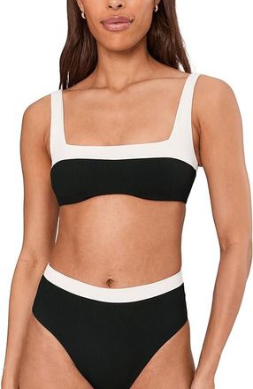 L*Space Zuri Top Womens Clothing Black/Cream : SM, Nylon/Spandex