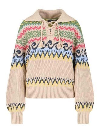 Polo Ralph Lauren Fair-isle lace-up sweater
