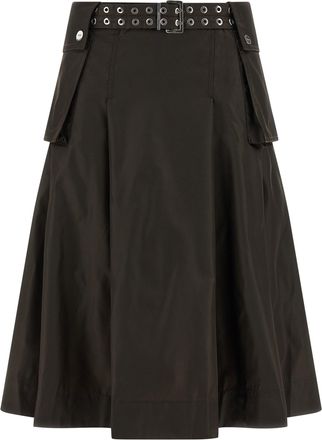 Ganni Ganni Polyamide Midi Womens Skirt