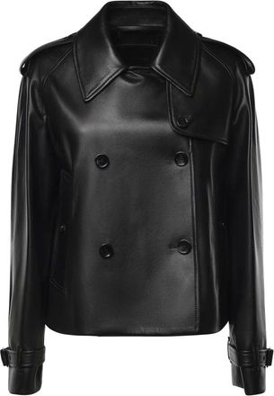 Burberry Dames, Jassen, Zwart, Maat: 2XS Leer