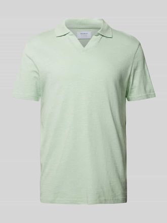 Mc Neal Regular Fit Poloshirt mit V-Ausschnitt in Helltuerkis, Gr&ouml;&szlig;e XXXL